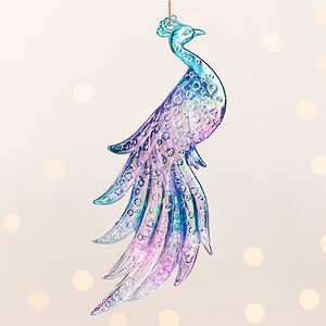 Елочная игрушка Павлин - Янтарное Сердце 16 см, подвеска Kurts Adler фото 5