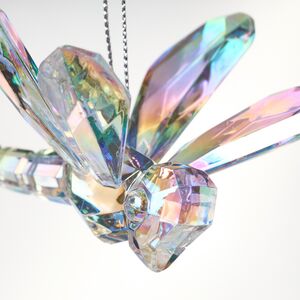 Елочная игрушка Стрекоза Blanc Murmure 5 см, подвеска Kurts Adler фото 3