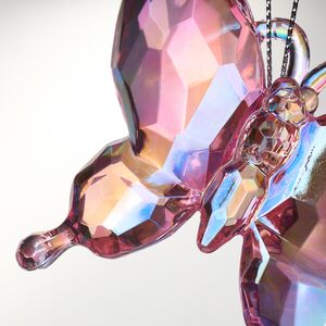 Елочная игрушка Бабочка Rose Murmure 6 см, подвеска Kurts Adler фото 3