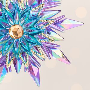 Елочная игрушка Снежинка Мариз - Anima Pavone 11 см, подвеска Kurts Adler фото 2