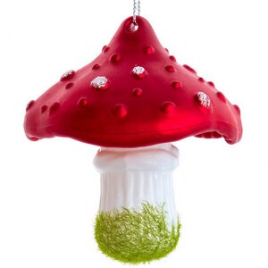 Елочная игрушка гриб Мухомор - Fagus Forest 9 см, подвеска Kurts Adler фото 1