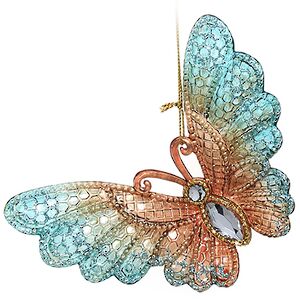 Елочная игрушка Бабочка Иви - Azure Wonders 10 см Kurts Adler фото 5