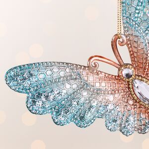 Елочная игрушка Бабочка Иви - Azure Wonders 10 см Kurts Adler фото 4