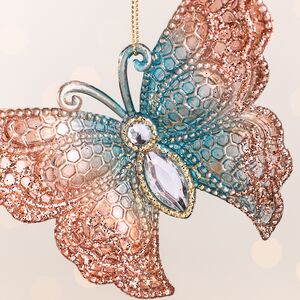 Елочная игрушка Бабочка Шанти - Azure Wonders 11 см Kurts Adler фото 4