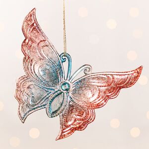 Елочная игрушка Бабочка Шанти - Azure Wonders 11 см Kurts Adler фото 3