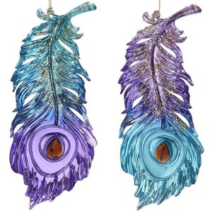 Набор елочных игрушек Peacock Color - Перышко Павлина 18 см, 2 шт, подвеска