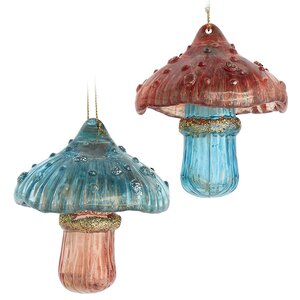 Набор елочных игрушек Peacock Style - Грибочки 10 см, 2 шт, подвеска