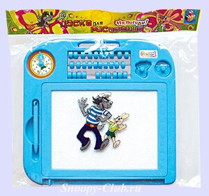 Доска для рисования "Ну, погоди", часы/счеты 1TOY фото 1