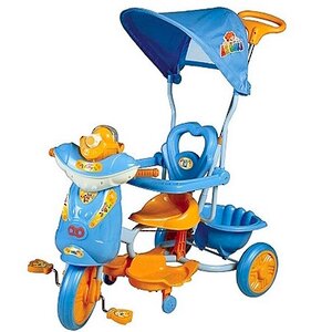 Трехколесный велосипед "АНТОШКА", 10"/9" с тентом 1TOY (1Той) фото 1
