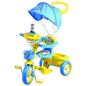 Трехколесный велосипед "НУ ПОГОДИ!", 14"/12", с тентом, ВОЛК 1TOY (1Той) фото 1
