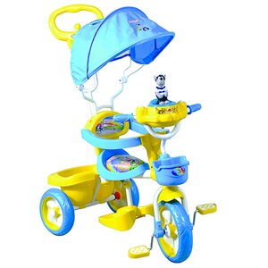 Трехколесный велосипед "НУ ПОГОДИ!", 14"/12", с тентом, ВОЛК 1TOY (1Той) фото 2