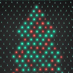 Гирлянда сетка Елочка 2.2*1.65 м, 360 зеленых/белых LED ламп, прозрачный ПВХ, IP20