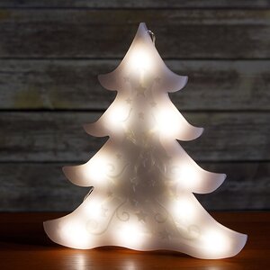 Светящееся украшение на присоске Елочка 21*23 см, 10 теплых белых LED ламп на батарейке Snowhouse фото 3