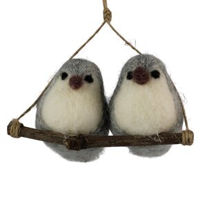 Елочная игрушка Птички на качелях 15 см, подвеска Peha фото 1