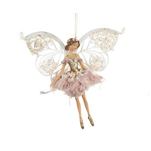 Елочная игрушка Фея Ария в розовом - Jolie Enchante 16 см, подвеска Goodwill фото 1