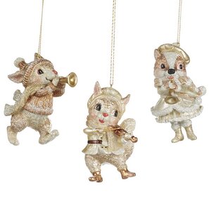 Набор елочных игрушек Веселые Музыканты Гирканского леса 10 см, 3 шт, подвеска
