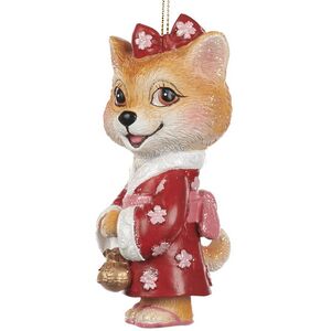 Елочная игрушка Собачка Сиба-Ину 10 см