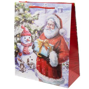 Подарочный пакет Санта Клаус и Снеговичок Лэнни