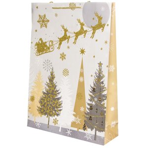 Подарочный пакет Magic Christmas - Полёт Санты 45*33 см