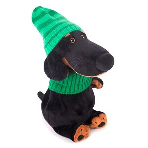 Мягкая игрушка Собака Ваксон в зеленой шапке и шарфе 25 см Budi Basa фото 2