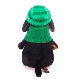 Мягкая игрушка Собака Ваксон в зеленой шапке и шарфе 25 см Budi Basa фото 5