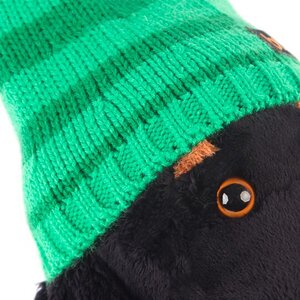Мягкая игрушка Собака Ваксон в зеленой шапке и шарфе 25 см Budi Basa фото 3