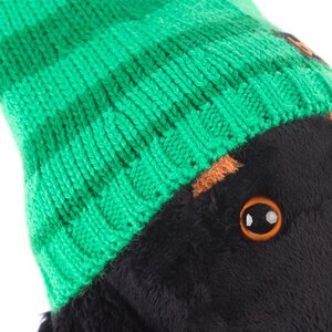 Мягкая игрушка Собака Ваксон в зеленой шапке и шарфе 25 см Budi Basa (Буди Баса) фото 3