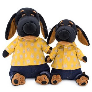 Мягкая игрушка Собака Ваксон в джинсах и желтой рубашке 25 см Budi Basa (Буди Баса) фото 5