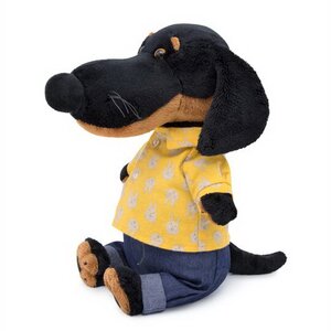 Мягкая игрушка Собака Ваксон в джинсах и желтой рубашке 25 см Budi Basa (Буди Баса) фото 2