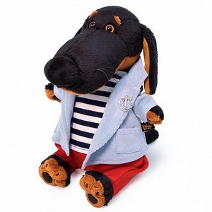 Мягкая игрушка Собака Ваксон в костюме с тельняшкой 29 см Budi Basa фото 2