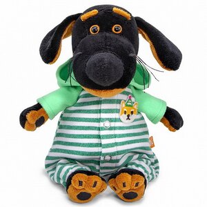 Мягкая игрушка Собака Ваксон Baby в комбинезоне с кошечкой 19 см