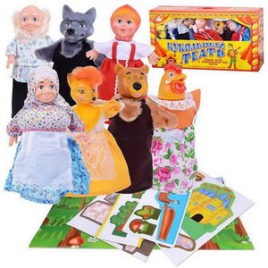 Кукольный театр по сказкам со сценой и декорациями 7 персонажей Весна фото 1