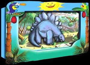 Объемная 3D картинка Динозаврик 18*24 см