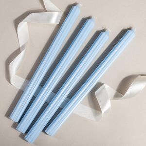 Высокие свечи 30 см Астерия светло-голубые, 4 шт