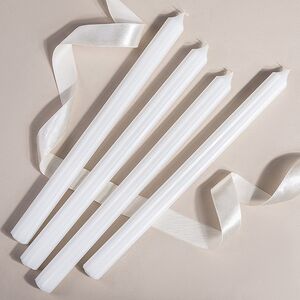 Высокие свечи 30 см Астерия белые, 4 шт