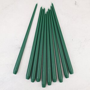 Высокая свеча 40 см Андреа Velvet темно-зеленая Candleslight фото 1