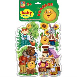 Мягкие пазлы для малышей Сказки: Колобок 4 в 1 Vladi Toys фото 1