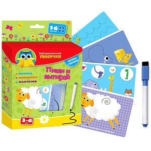 Развивающий набор Пиши и вытирай - Овечка с маркером Vladi Toys (Влади Тойс) фото 1