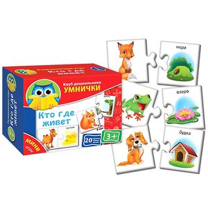 Развивающая игра Кто где живет? Vladi Toys фото 1