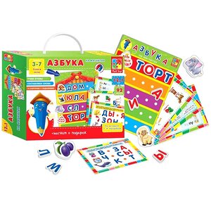 Набор Азбука с магнитной доской, магнитами и заданиями Vladi Toys фото 1