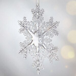 Елочная игрушка Снежинка - Ледяные узоры 15 см, серебряная, подвеска Kurts Adler фото 4
