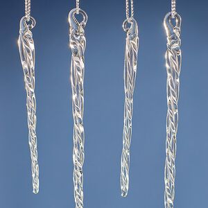 Набор стеклянных елочных игрушек Сосульки Брунеллески 9-14 см, 24 шт Kurts Adler (Куртс Адлер) фото 2