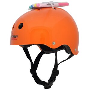 Детский защитный шлем Wipeout Neon Tangerine с фломастерами, 52-56 см Wipeout фото 1