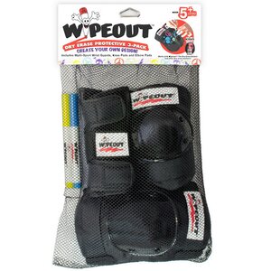Защита для роликов и самоката Wipeout Black 3 в 1 с фломастерами, 4-12 лет Wipeout фото 1