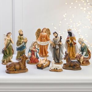 Рождественский вертеп Богословский Сюжет 15 см, 11 фигурок