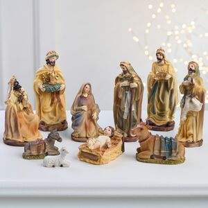 Рождественский вертеп Рождество Христово 15 см, 10 фигурок