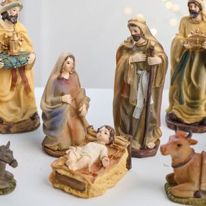Рождественский вертеп Рождество Христово 15 см, 9 фигурок, уцененный Due Esse Christmas (Ду Эссе Кристмас) фото 2