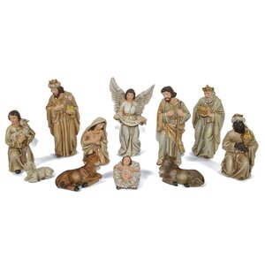Рождественский вертеп Поклонение Волхвов Младенцу Иисусу 14 см, 11 фигурок Due Esse Christmas фото 1