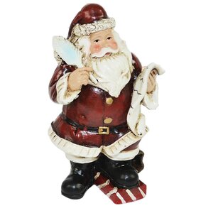 Новогодняя фигурка Санта Клаус со свитком 11 см Due Esse Christmas фото 1