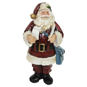 Новогодняя фигурка Санта Клаус со свитком 20 см Due Esse Christmas фото 1